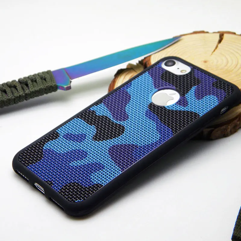 2017 Новый дизайн чехол для iphone 7 и Plus с дышащей сеткой излучающий камуфляжный