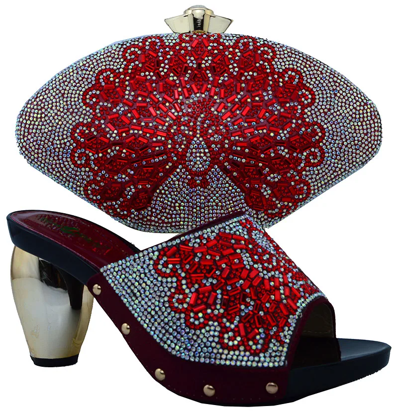 Королевский синий доступны мода 7.5 см высокие каблуки и рук сумку с кристаллом