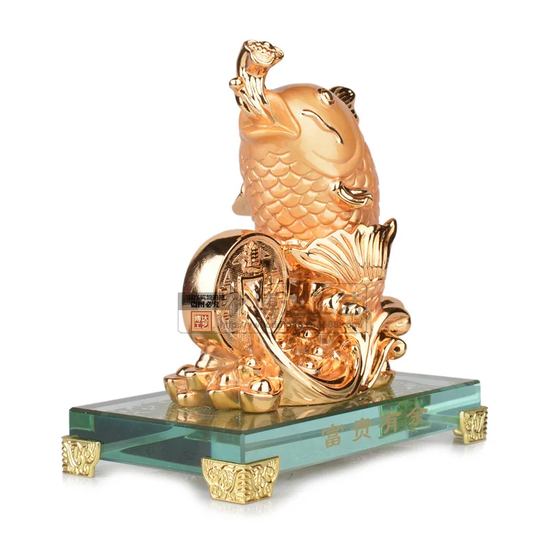 [Genuine] factory direct gold-plated resin crafts ornaments creative gifts home accessories more than wealth |