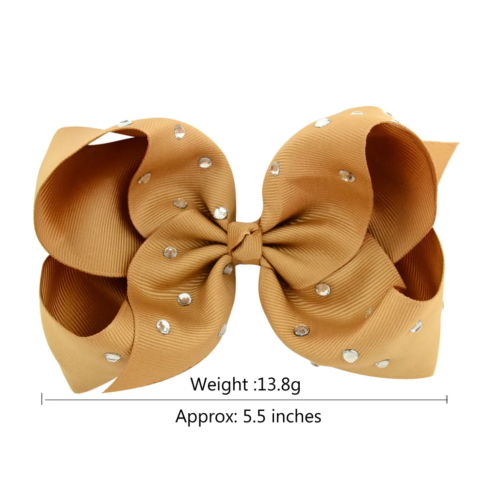 Бант для волос со стразами 20 шт./лот 5 дюйма с зажимом|hair bows|hair bows with clipsrhinestone hair |