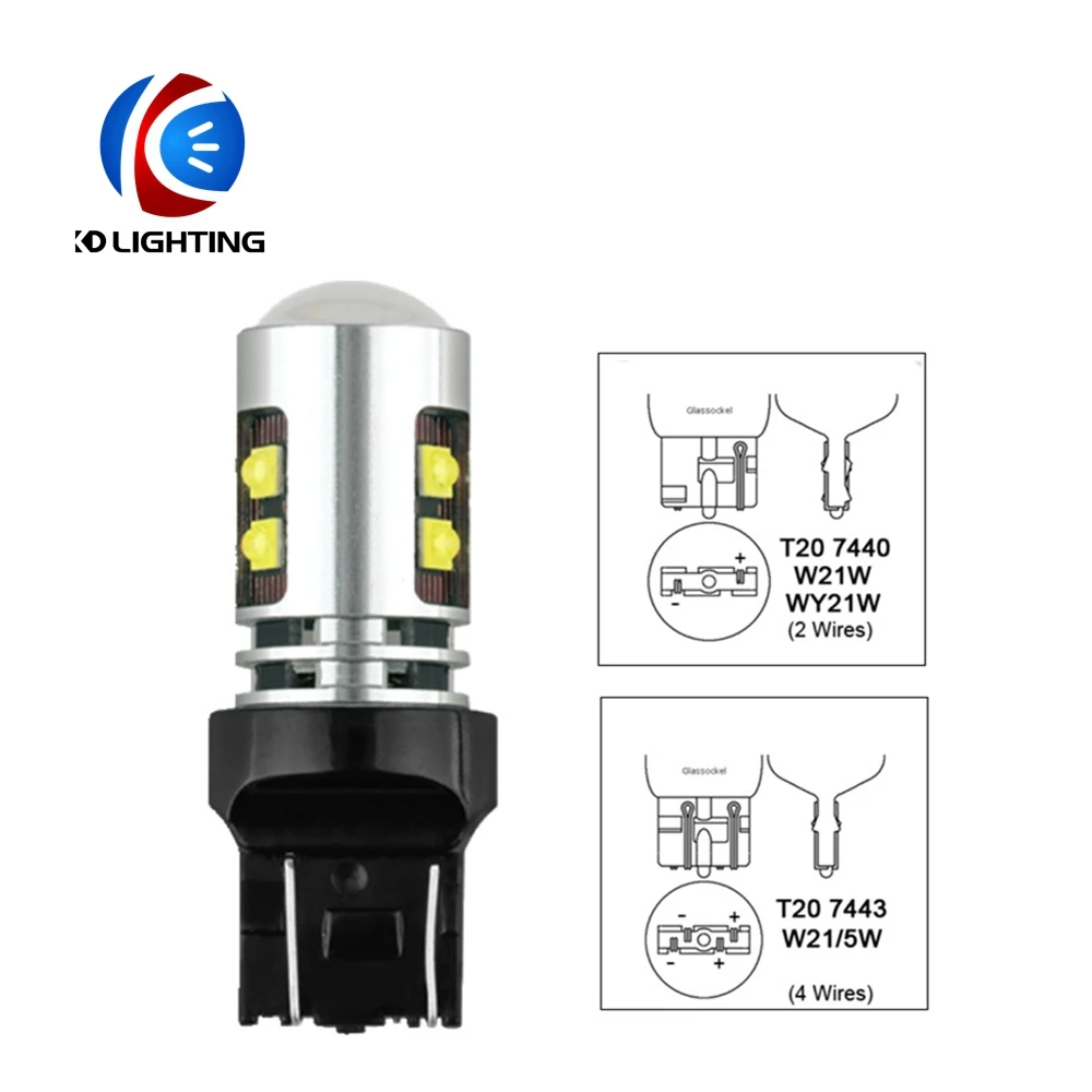KD 1 шт. светодиодный 1157 1156 7443 3157 автомобильные аксессуары 3535 9SMD 3030 лампы стоп