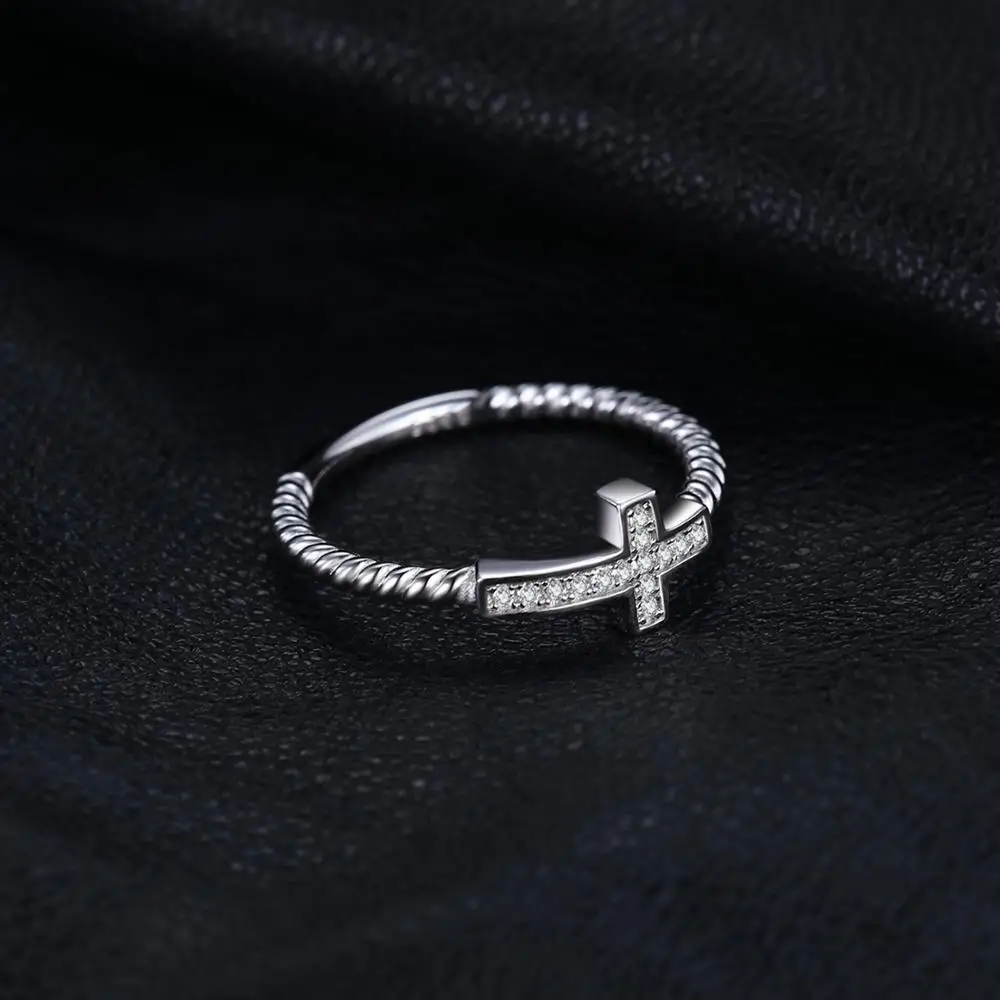 Jewelrypalace крест круглый фианит мира себе кольцо для Для женщин Jewelry Настоящее стерлингового серебра 925 модные женские туфли ювелирные изделия