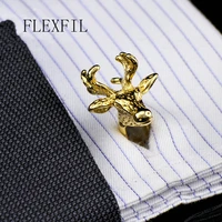 jewelry shirt cufflinks for mens brand golden deer enamel cuff link wholesale fashion wedding buttons high quality free shipping
