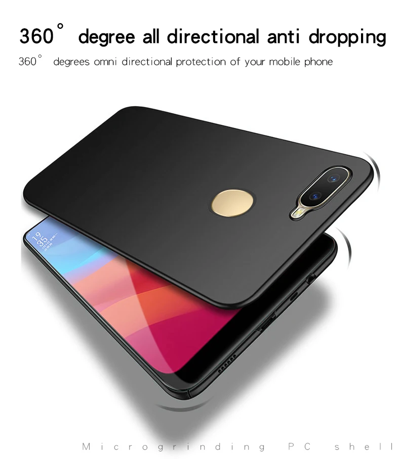 Гладкий чехол для OPPO AX7 ультратонкий жесткий защитный из поликарбоната s CPH1893