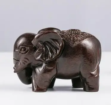 

Vietnam African ebony and aloes hand piece wood carving high density leather black, elephant handicraft wooden ornaments