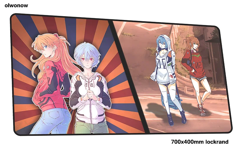 Size 700x400x2mm evangelion mouse pad gamer gel 700x400x2mm notbook mouse mat gaming mousepad large wrist rest pad mouse PC desk padmouse - Цвет: Size 700x400x2mm