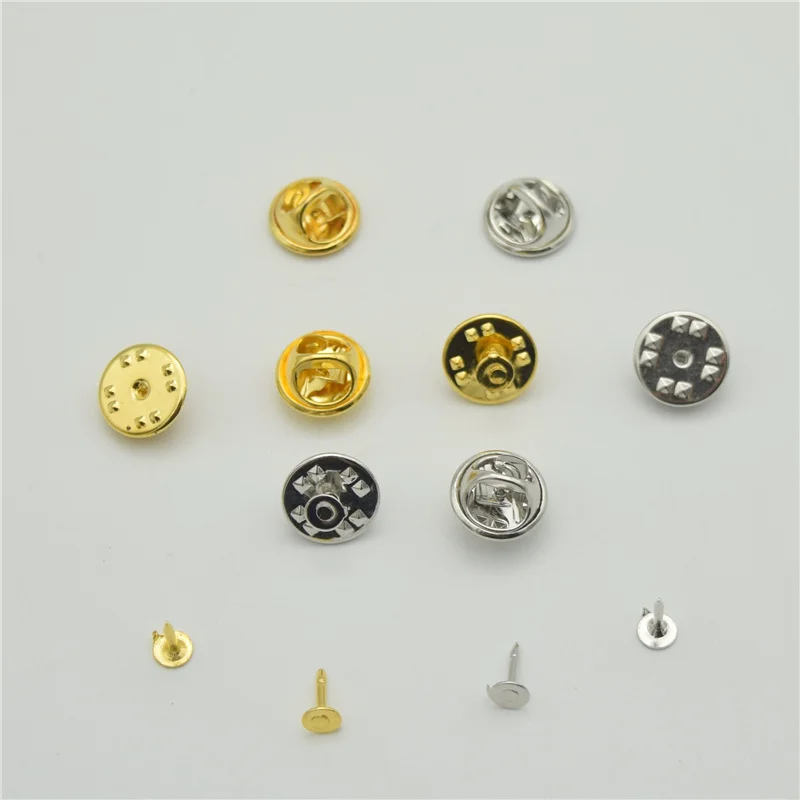 Медный металлический держатель для броши 500 наборов 11 мм значок базовый