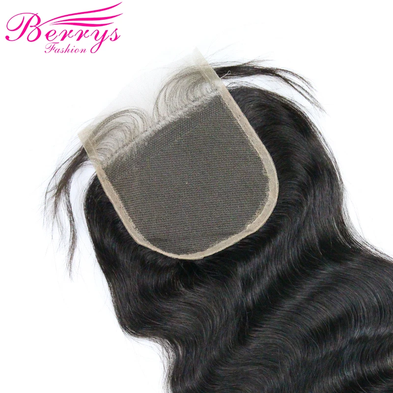 [Berrys Fashion] кружевные волнистые отбеленные узлы 4*4 необработанные человеческие
