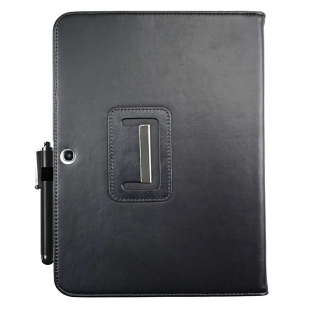 Black Флип-чехол из искусственной кожи с подставкой для samsung Galaxy Tab 3, 10,1 дюймов, GT-P5200, P5210, P5220, чехол для планшетного ПК+ Защитная пленка+ стилус - Цвет: Black