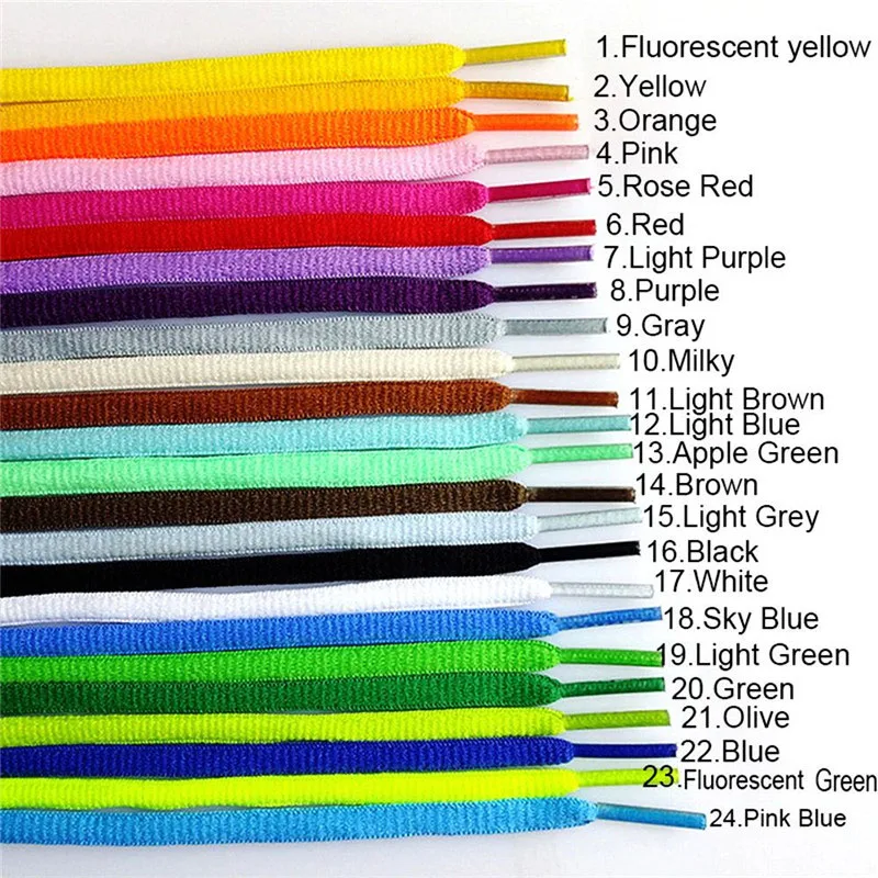 

51 Inch Athletic Shoelaces Practical Solid Color Sport Sneaker Boots Shoe Laces Strings 21 Colors