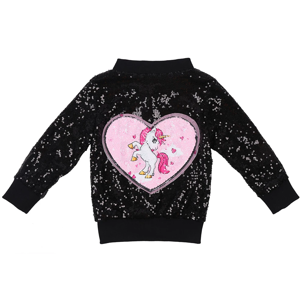 Блестящие шорты для девочек Курточка бомбер розового цвета с сердечком