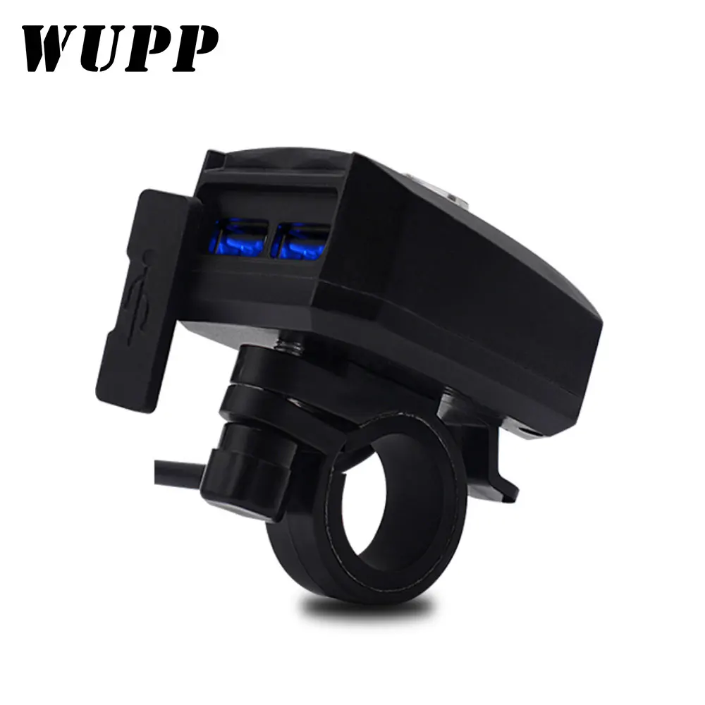 WUPP 10 V-80 V мотоцикл 2.4A двойной USB Водонепроницаемый Зарядное устройство скутер руль прикуривателя адаптер Мото Аксессуары