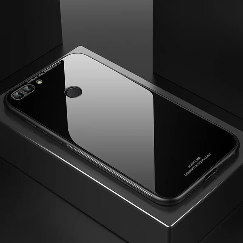 Чехол для Huawei Honor 9N роскошный тонкий глянцевый закаленное стекло силиконовая