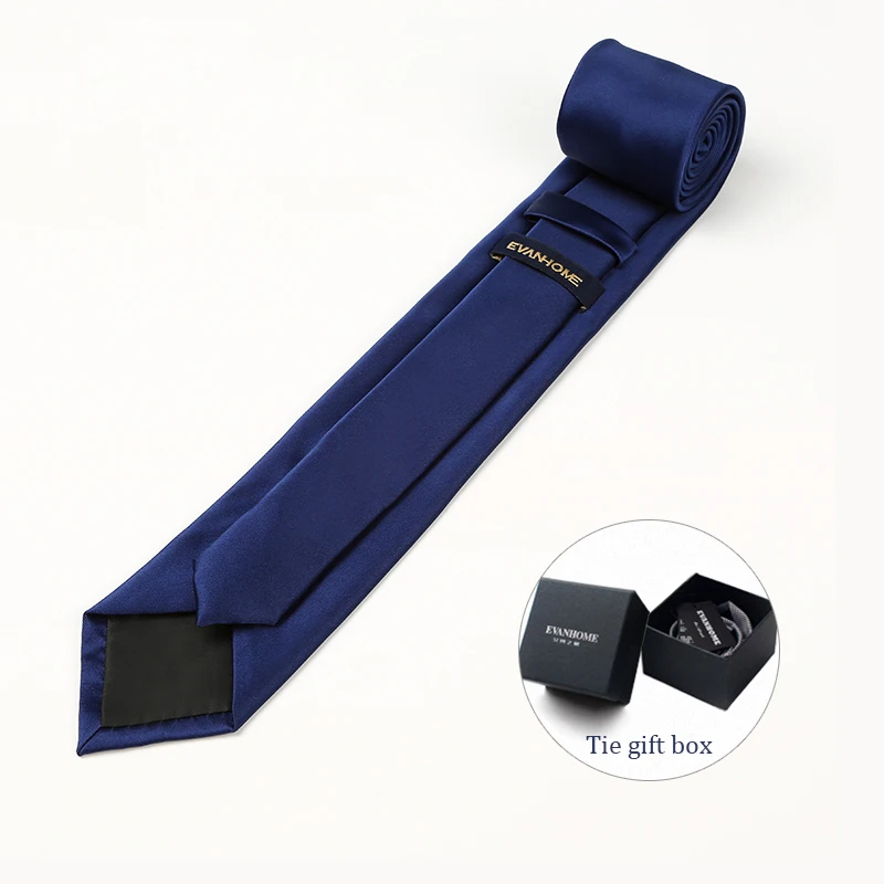 Классические шелковые галстуки для мужчин 2019 Новые однотонные темно-синие