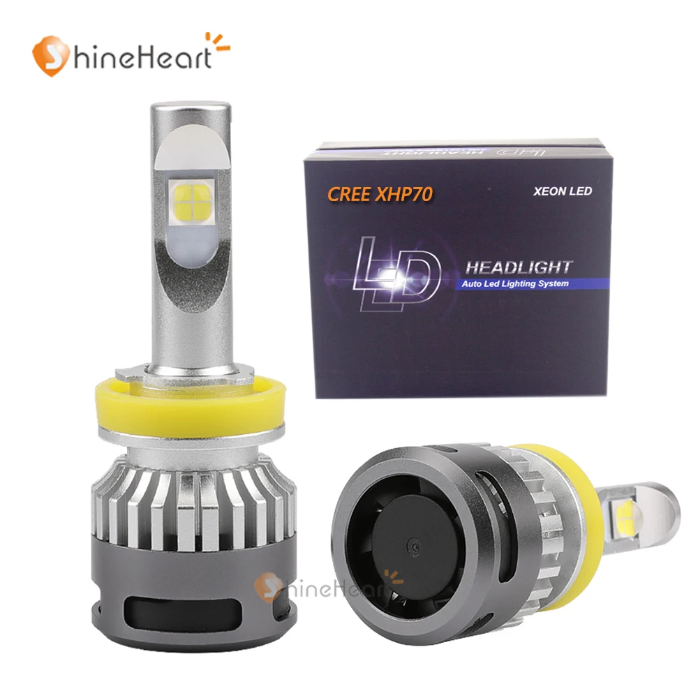 Обновление Простая установка play & plug C ree XHP70 12v 24v H1 H4 H7 H11 9005 HB3 9006 9012 Светодиодные