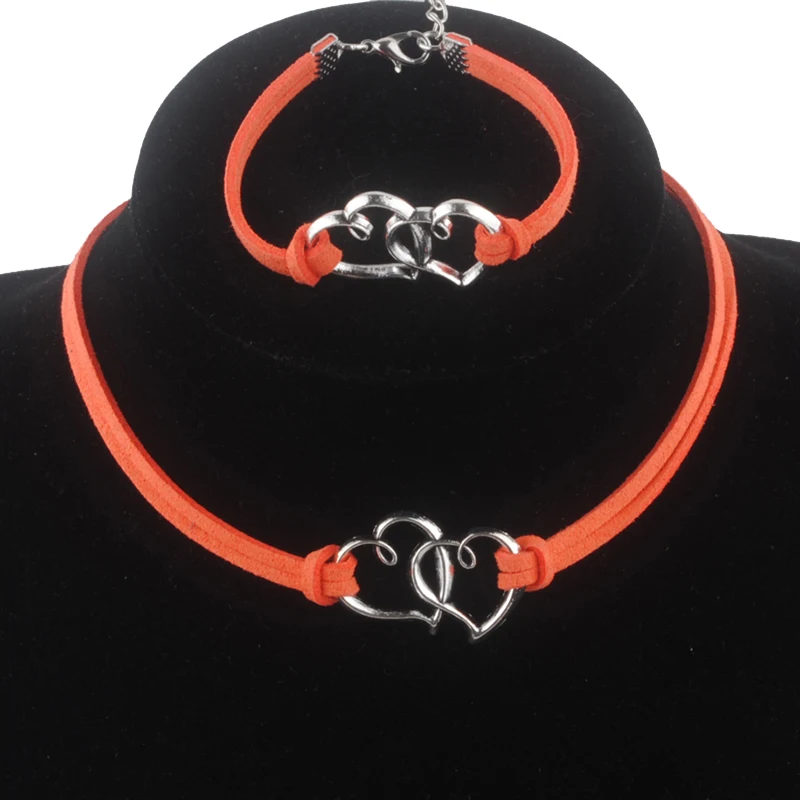 Женский комплект украшений из бархатной подвески и браслета XY160346 | Украшения