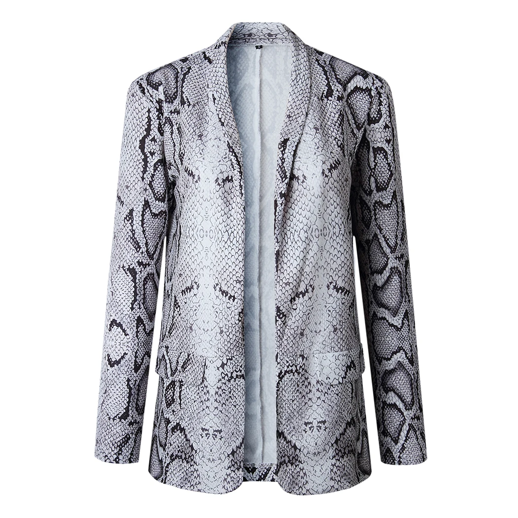 2018 г. осенние модные женские туфли Зубчатый воротник Leopard Blazer пальто весна дамы с
