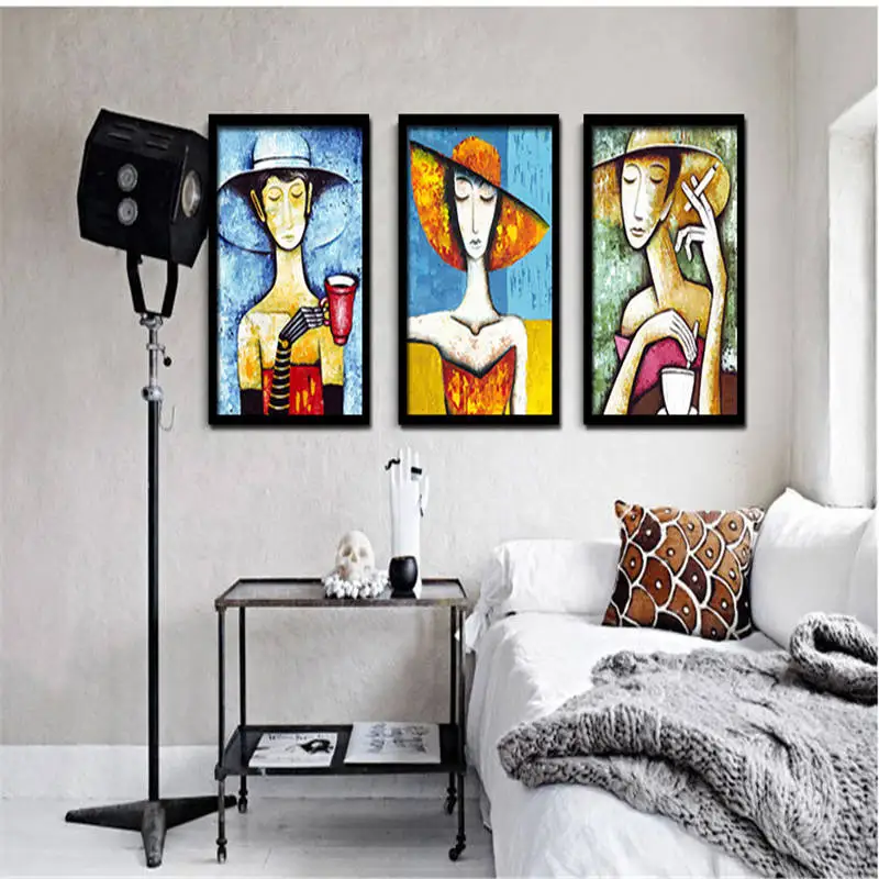 Scandinavian abstract figure Posters Prints sexy smoke lady Canvas Wall Art Painting For Living Room home decor | Дом и сад
