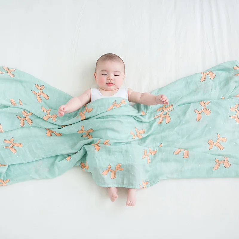 Baby Swaddling Blanket 100% Cotton Bamboo Swaddle Newborn Bath Towel Blankets Multi Designs Functions | Мать и ребенок