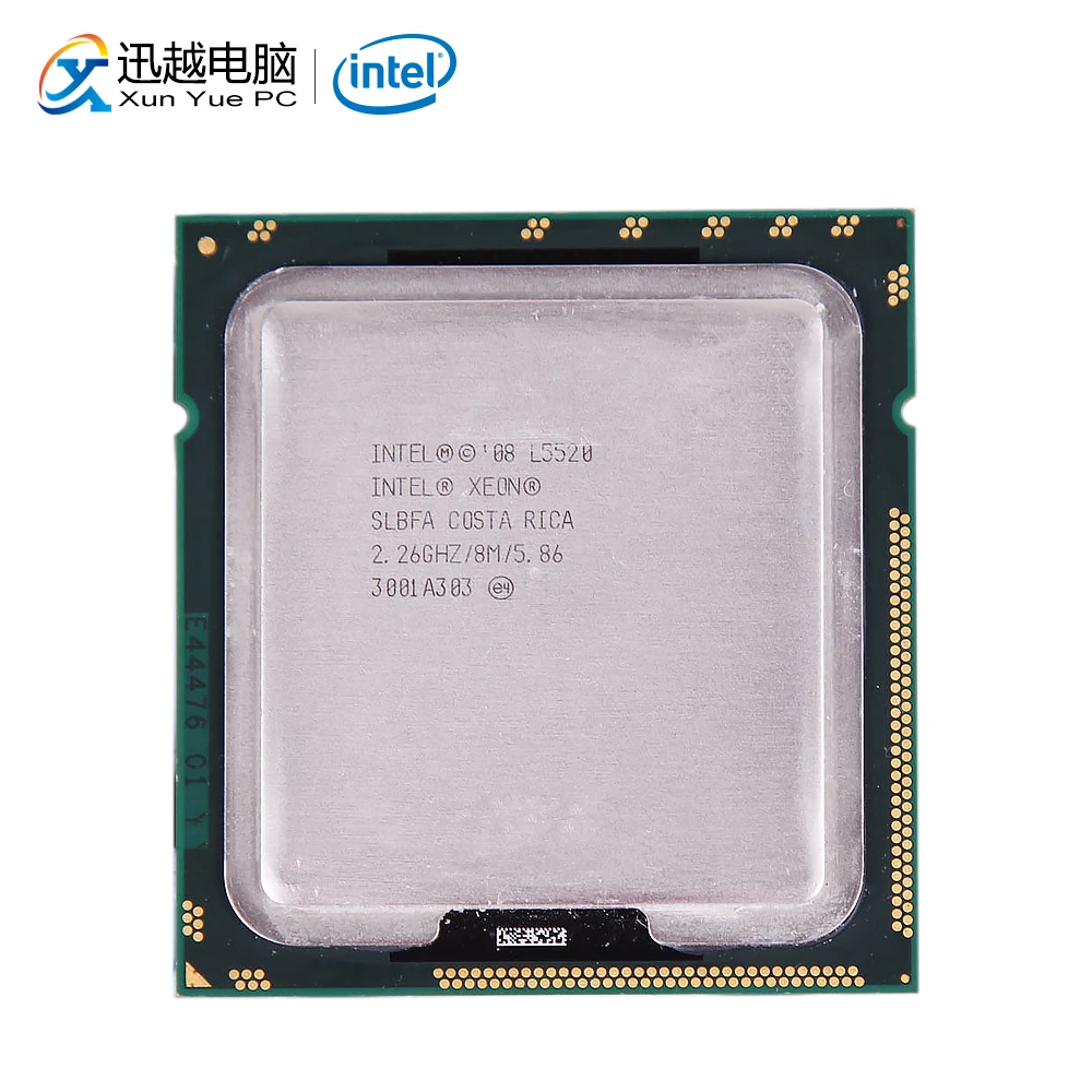 Intel Xeon L5520 настольный процессор четырехъядерный 2 26 ГГц Кэш L3 8 Мб 5 86 GT/s QPI LGA 1366 SLBFA