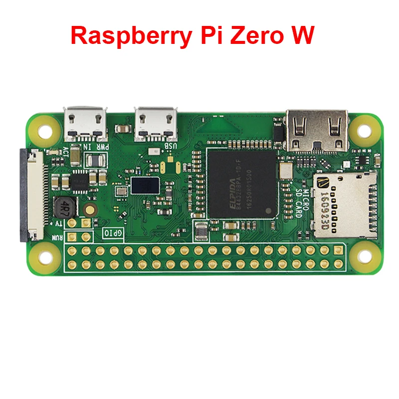Raspberry Pi Zero W стартовый комплект на выбор 5MP камера+ акриловый чехол+ теплоотвод+ GPIO Header+ Mini HDMI+ sd-карта на 16 Гб