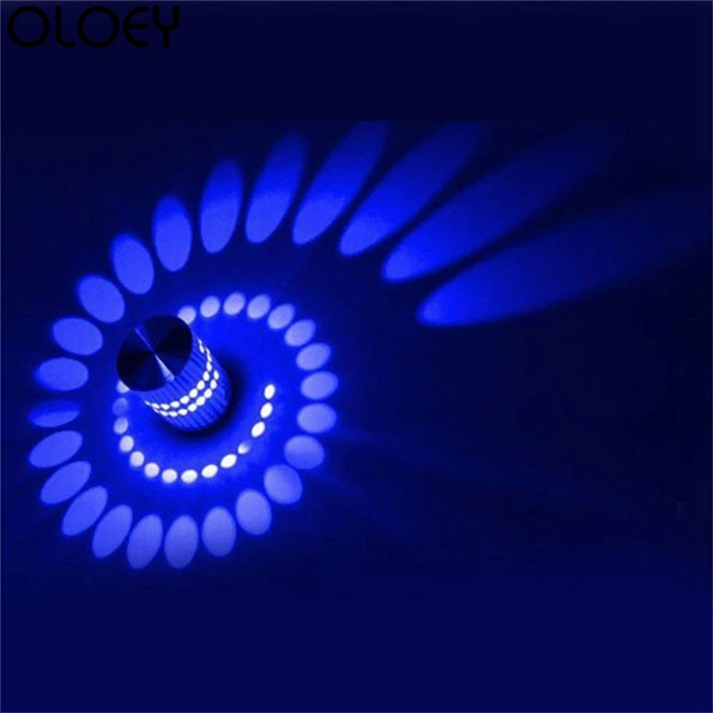 Современная креативная круглая настенная лампа спиральная для гостиной комнаты