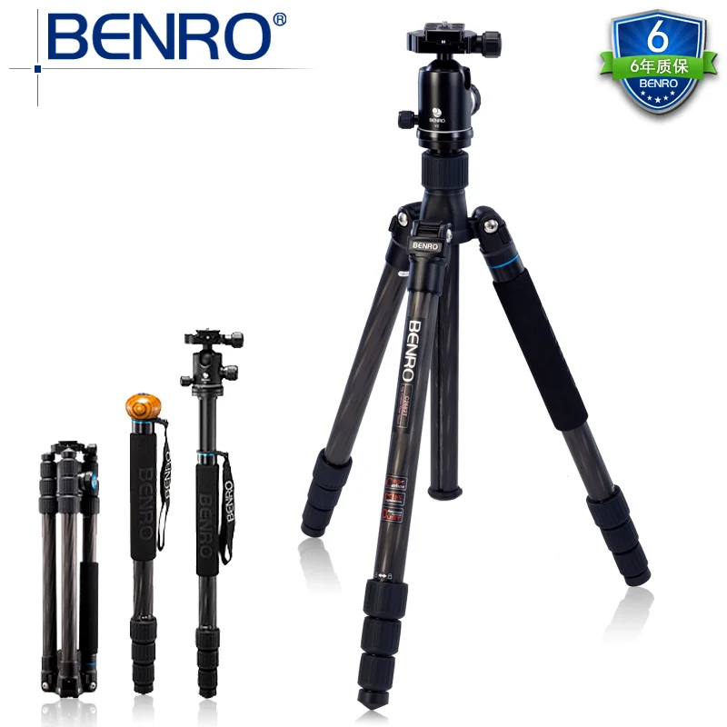 

DHL GOPRO BENRO C2682TV2 carbon fiber tripod removable monopod Professional Tripod travel angel series kit wholesale