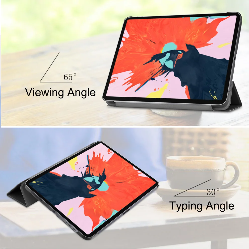 12 9 ''для Apple iPad Pro 2018 чехол для планшета из искусственной кожи сплошной Smart Sleep