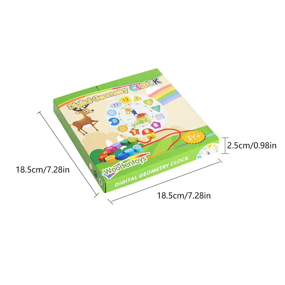 Деревянная фигура будильник Когнитивная Цифровая форма брелок игрушка резные