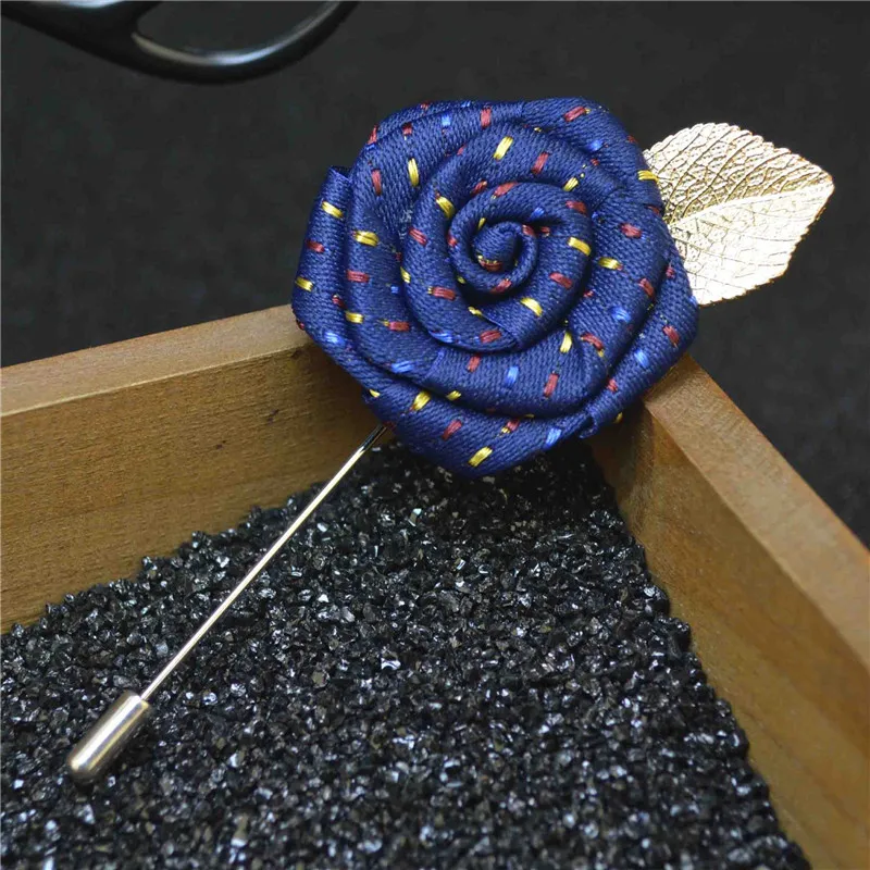 Мужская брошь в виде листьев булавки для лацканов цветка решетку мужчин булавка