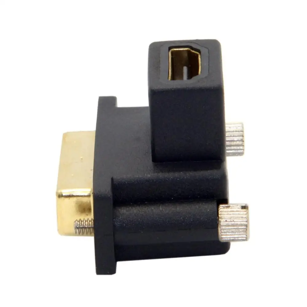90 градусов вверх угловой DVI папа к HDMI Женский адаптер для компьютера и HDTV