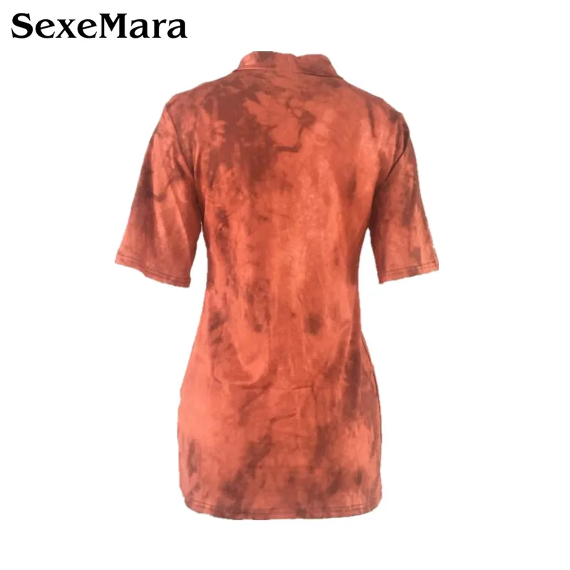 Новинка Женская Повседневная футболка с коротким рукавом и воротником на