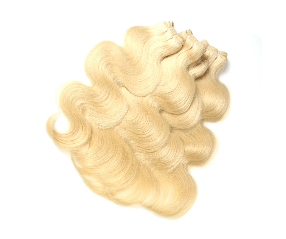 Ali queen hair продукты оптом объемные волнистые натуральные бразильские волосы блонд 613/натуральный черный/1b-613 1" до 24" человеческие пряди волос