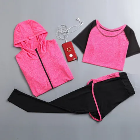 Voobuyla, женские спортивные костюмы для бега, фитнеса, 5 шт. в комплекте, удобные беговые костюмы для женщин, mujer размера плюс S-XXL, спортивный костюм для йоги, спортивная одежда - Цвет: 3pcs set