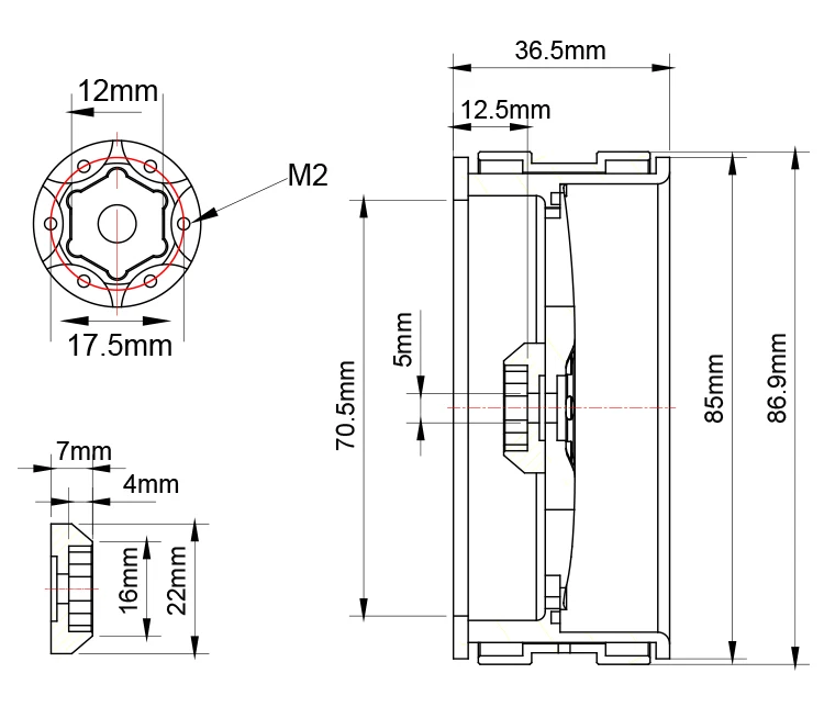 4 шт. D1RC 3,2 дюймов RC Annulus алюминиевый сплав обод колеса для Traxxas TRX-4 TRX4 RC4WD D90 D110 TF2 осевой SCX10 90046