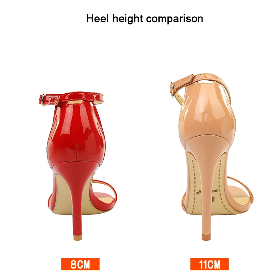2023 Women's Leather Brand Luxury High Heel Sandals Black White Shoes Ladies Summer Open Toe Thin Heels Fashion Female Sandals