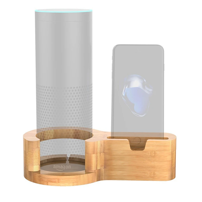 1 шт. многофункциональная бамбуковая подставка для зарядки телефона держатель