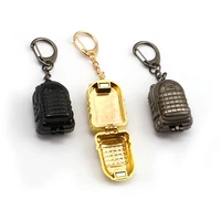 battleground mini bagpack keychain pendants pubg metal level 3 keyring can open metal chaveiro accessory