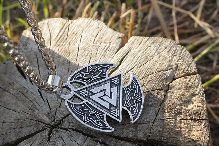 1 шт. скандинавский кулон с тройным топором в скандинавском стиле|viking valknut|collier
