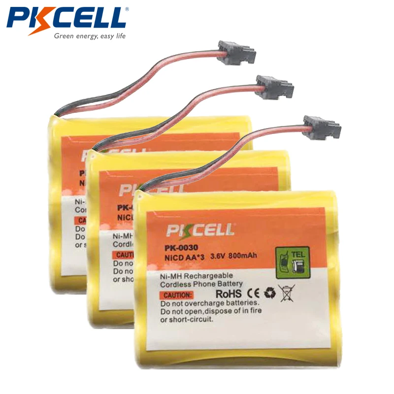 Аккумуляторная батарея PKCELL NICD AA * 3 6 В 800 мАч шт.|battery a|battery forbattery for cordless phone |