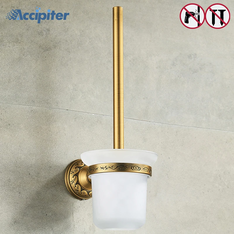 

Nail Free Toilet Brush Holders Antique Metal Toilet Bowl Brush Bathroom Cleaning Tool Holder Bathroom Accessories