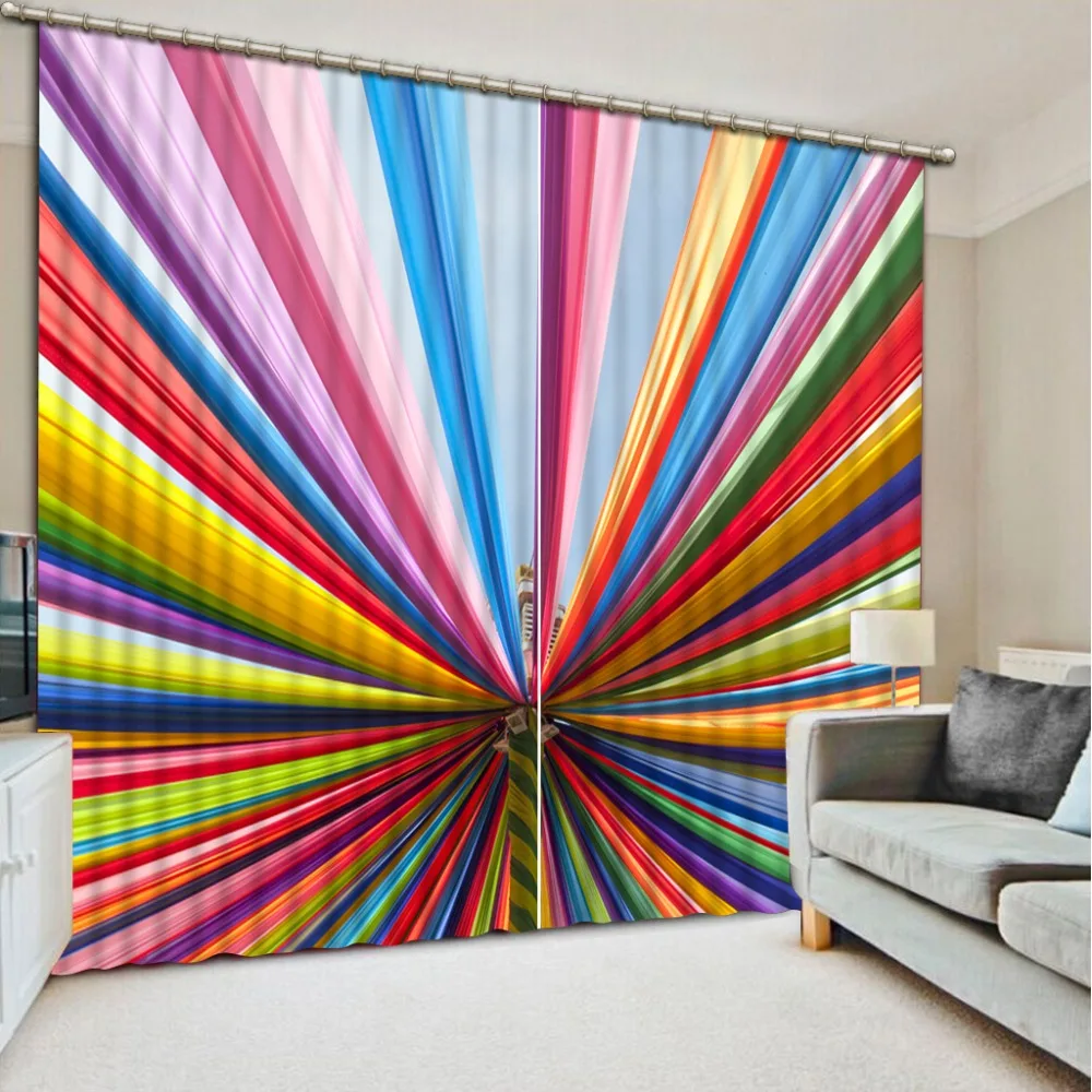 

colorful curtains 3d Curtains Blackout for Living Room Kids Bedroom Fabric