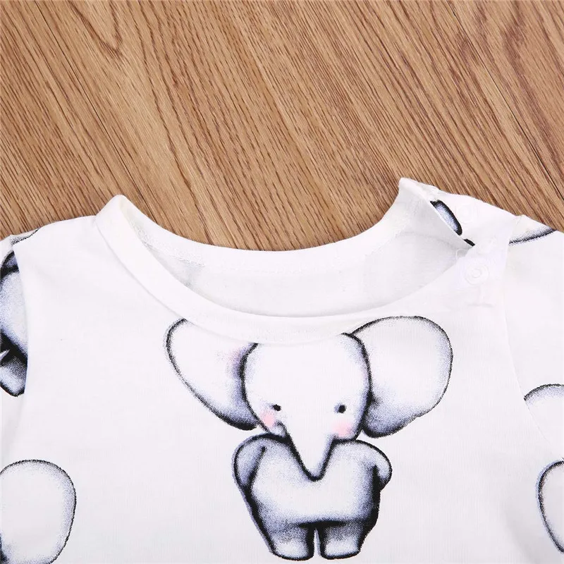 Cute Baby Clothing Newborn Boy Clothes Long Sleeve Elephant Cotton Romper New Playsuit Outfits Infant Jumpsuit |