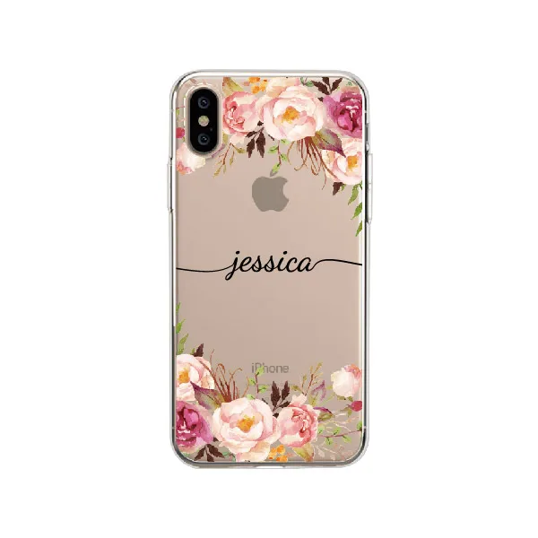 Floral 1 На заказ Ваше имя тропические цветочные границы красоты телефон мягкий прозрачный чехол для iPhone 11 Pro Max XS Max XR X 7Plus 8Plus - Цвет: Floral 1