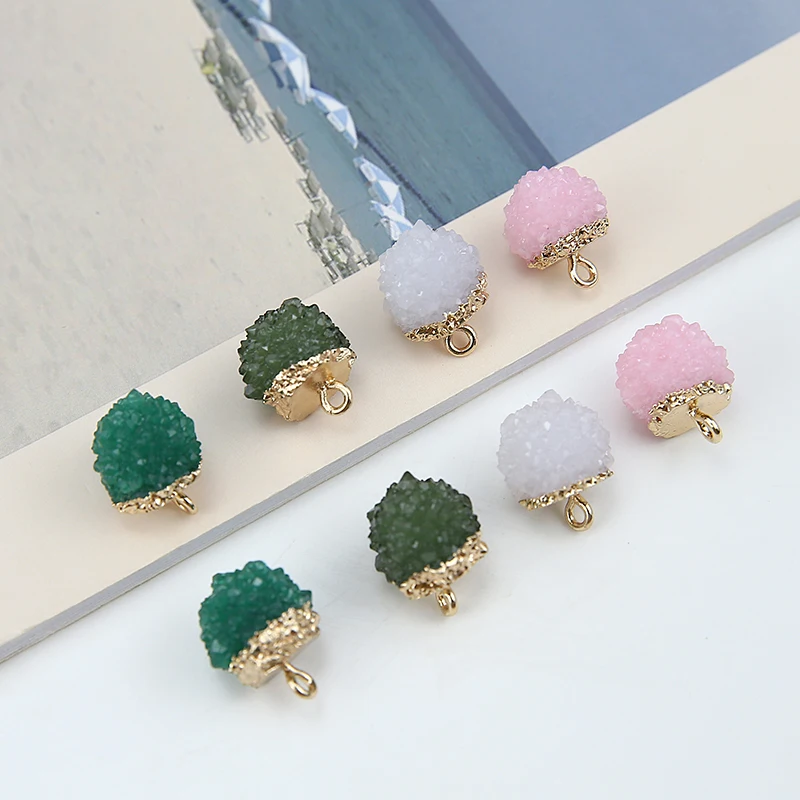 

Diy jewelry earrings/necklace pendants accessory 20pcs/lot color handmade geometric shape alloy charms
