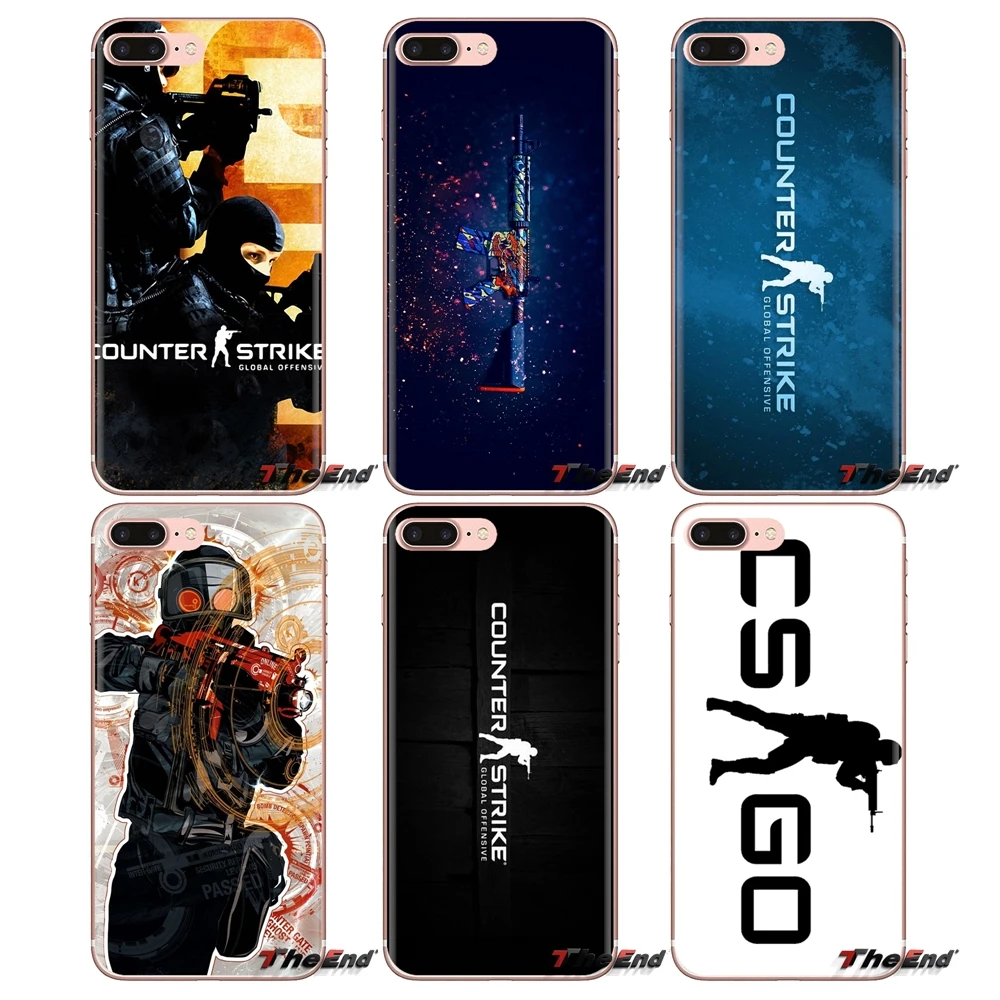 For Oneplus 3T 5T 6T Nokia 2 3 5 6 8 9 230 3310 2.1 3.1 5.1 7 Plus 2017 2018 Soft Transparent Bag Case counter strike CS GO guns |
