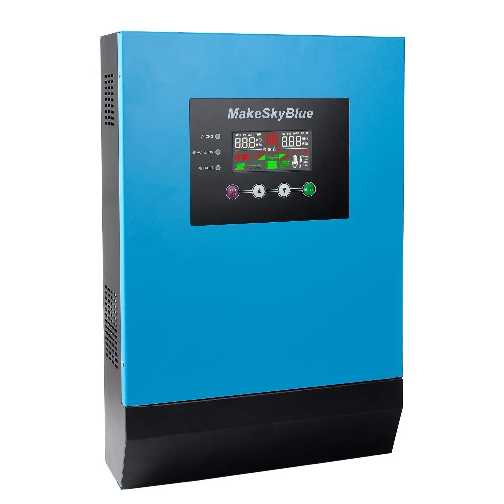 5KVA 4KW MPPT Гибридный солнечный инвертор 48В DC до 230В AC 60A зарядное устройство