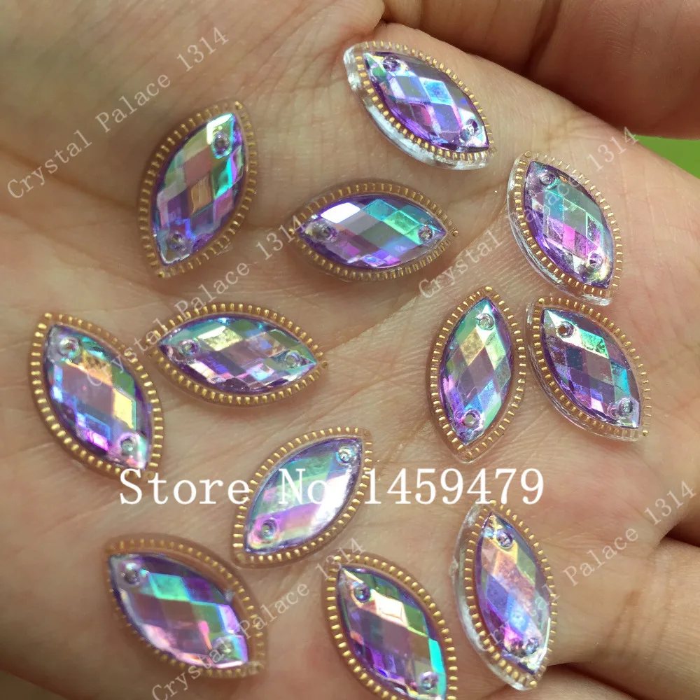 Светильник фиолетовый Цвет AB 150 шт. 10x17mm Стразы акриловые аксессуары с