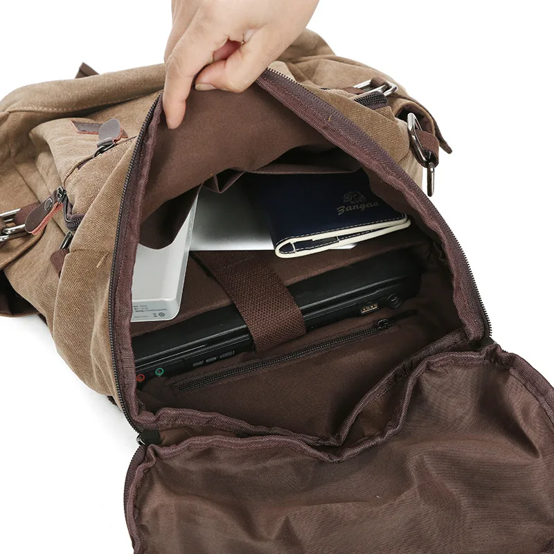 Мужской и женский рюкзак школьная сумка дорожный винтажный холщовый для мужчин