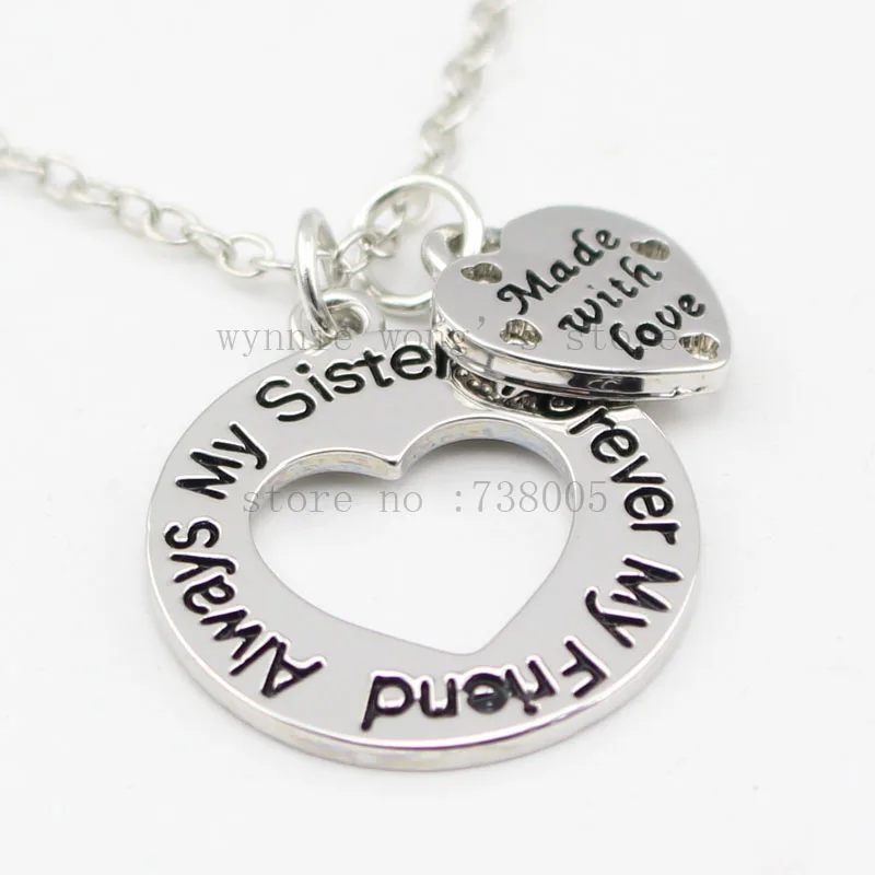 Новое поступление 2017 серебряные ювелирные изделия подвеска в виде сердца всегда